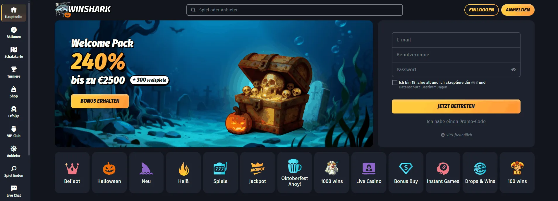 Bestes Online Casino WinShark